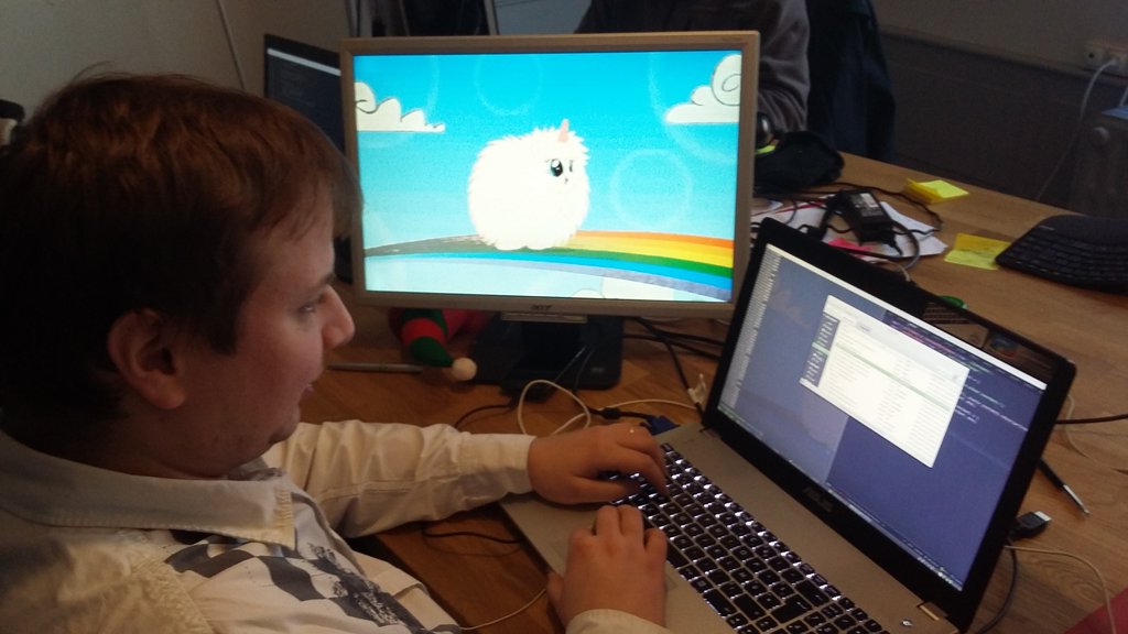 Pink fluffy unicorn addicted developer